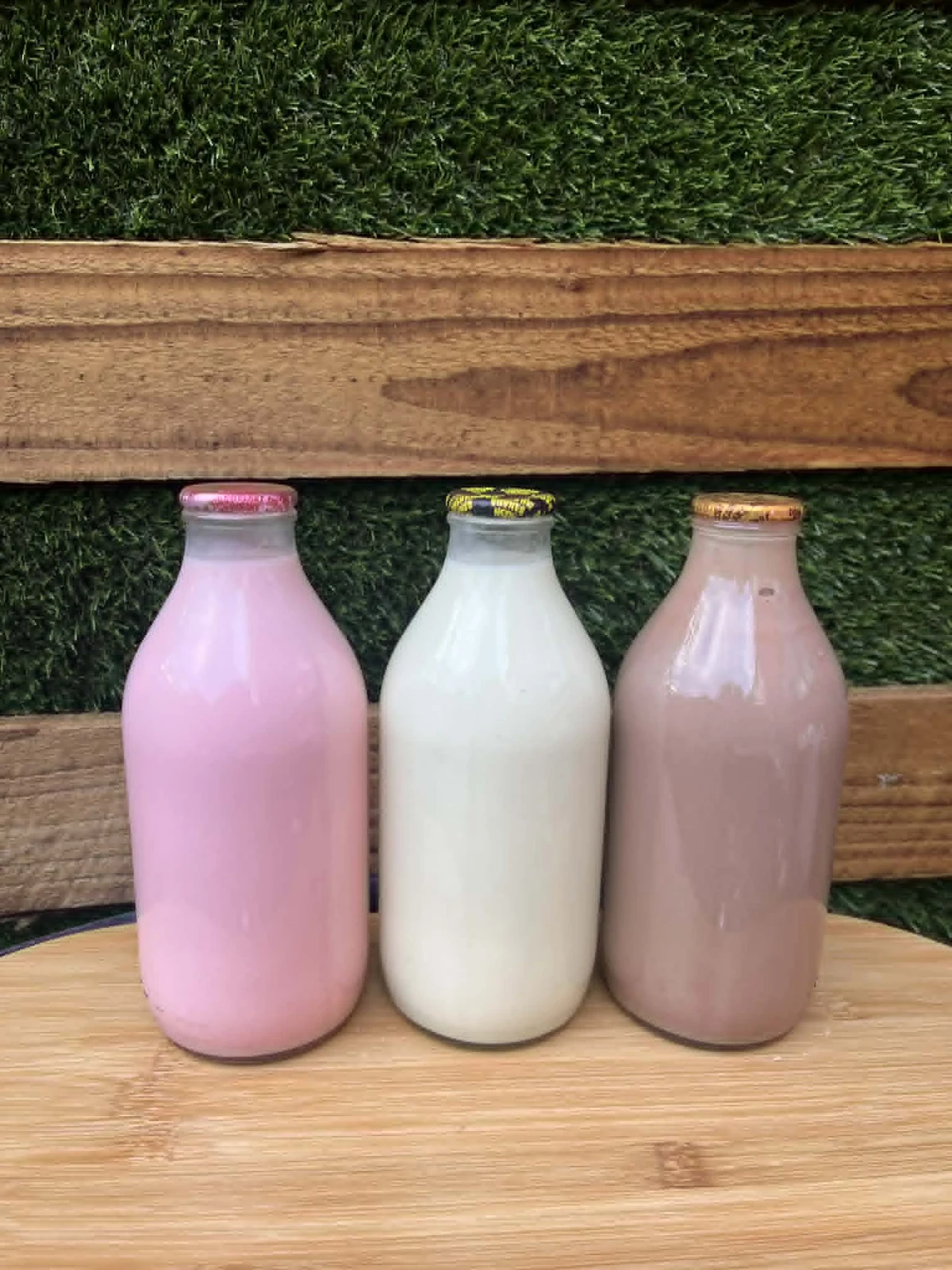 Milkshake Glass Bottle (Chocolate / Strawberry / Banana)