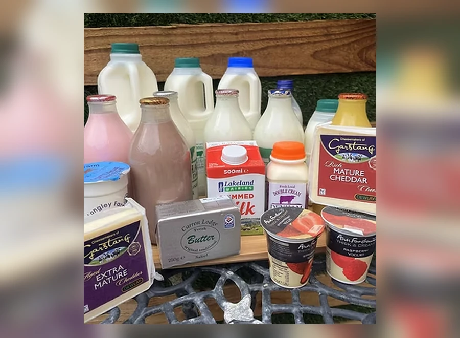 Fiddlers milk, juice, cheese and dairy products